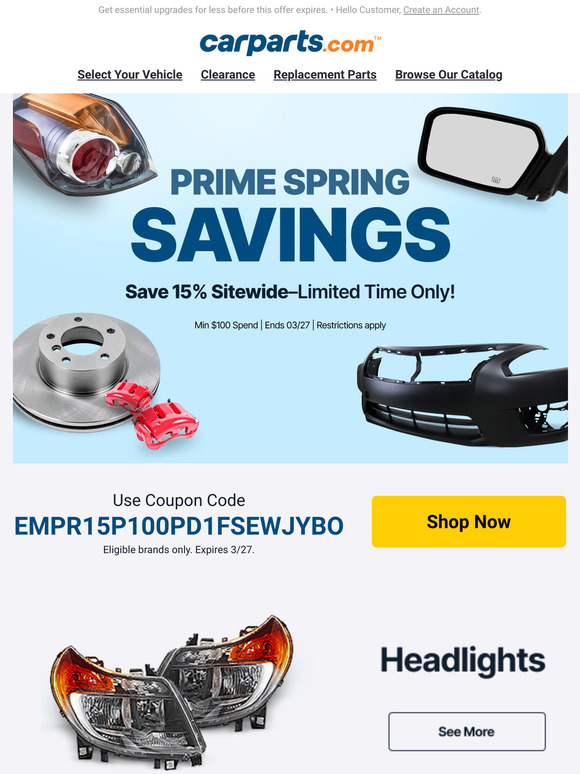 🚨 Prime Savings Are Here: 15% Off Sitewide!