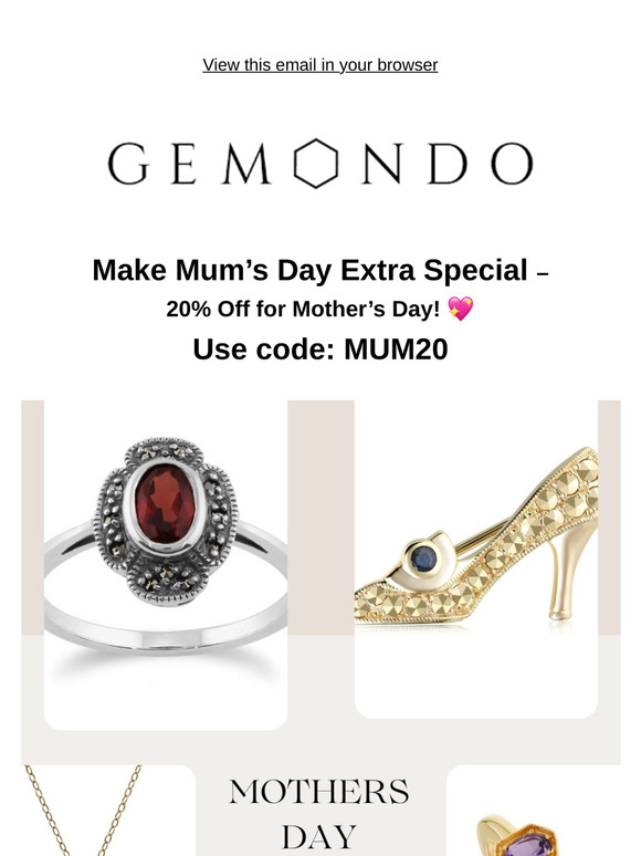 Celebrate Mum: Enjoy 20% Off This Mother’s Day 💐