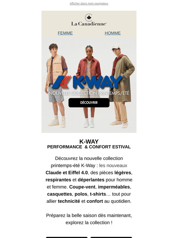 🌞 K-Way : Découvrez la collection printemps/été (plus technique et plus légère)