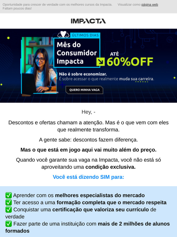 Muito além do desconto: é a sua carreira em jogo