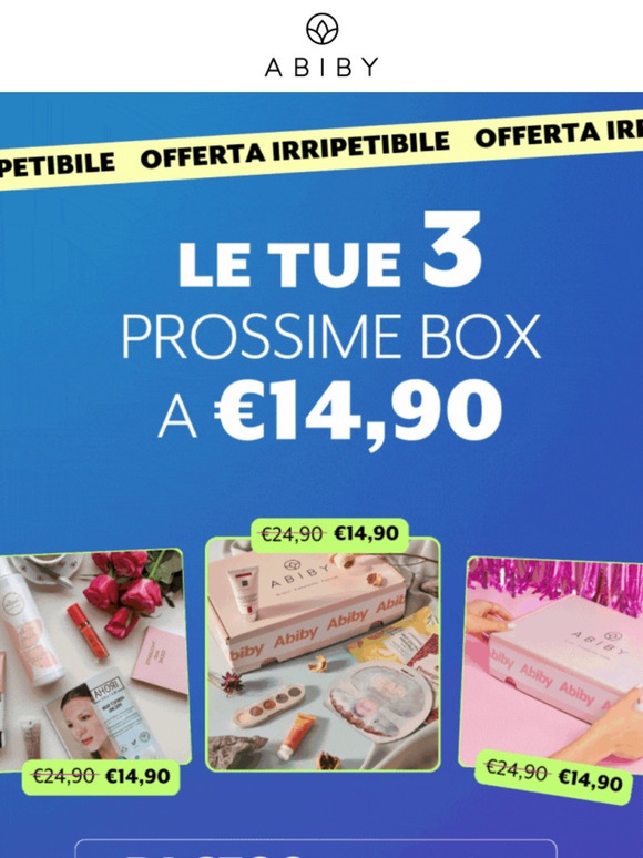 Le tue prossime 3 box a €14,90 😍