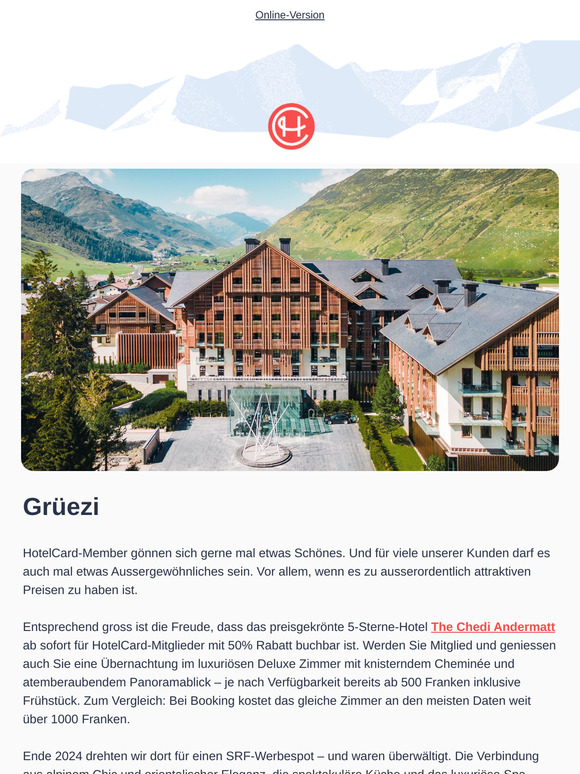 The Chedi Andermatt – ab sofort zum halben Preis erleben! 😍