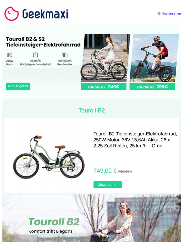 🚴‍♀️ Neue Step-Through E-Bikes – Genieße deine Frühlingsfahrten! 🌸