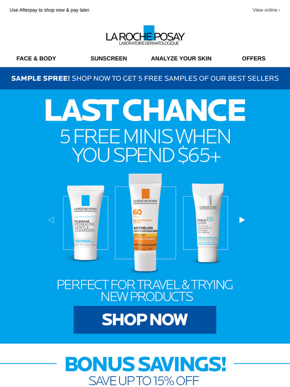 Shop now & get free minis!