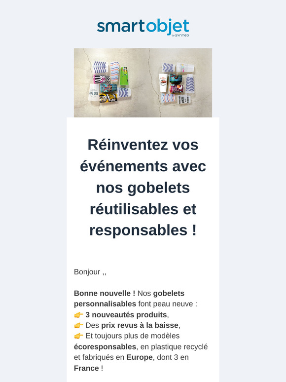 Gobelets réutilisables : écoresponsabilité, nouveautés et tarifs en baisse !