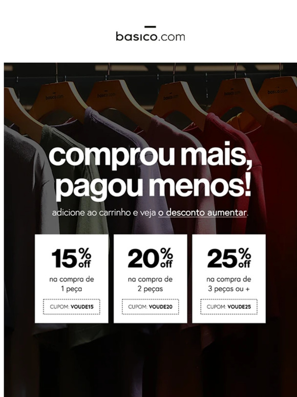 COMEÇOU | Desconto Progressivo!