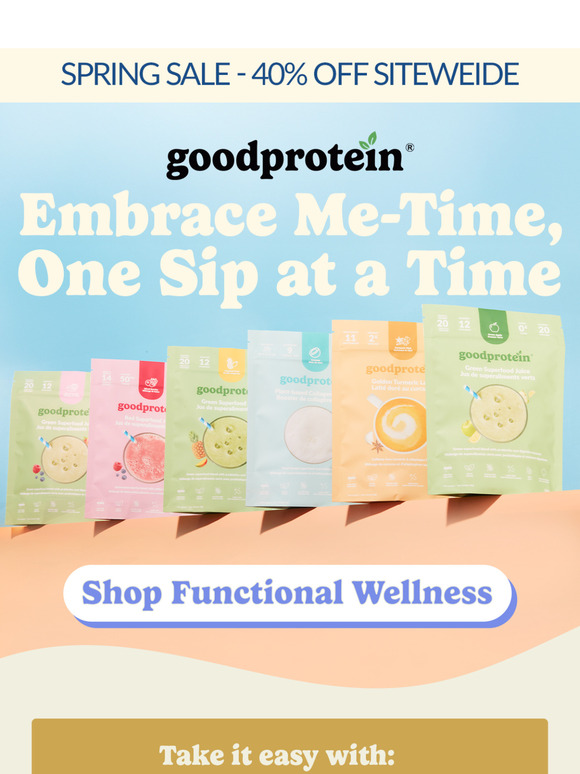 40% OFF – Prioritize yourself with Good Protein!