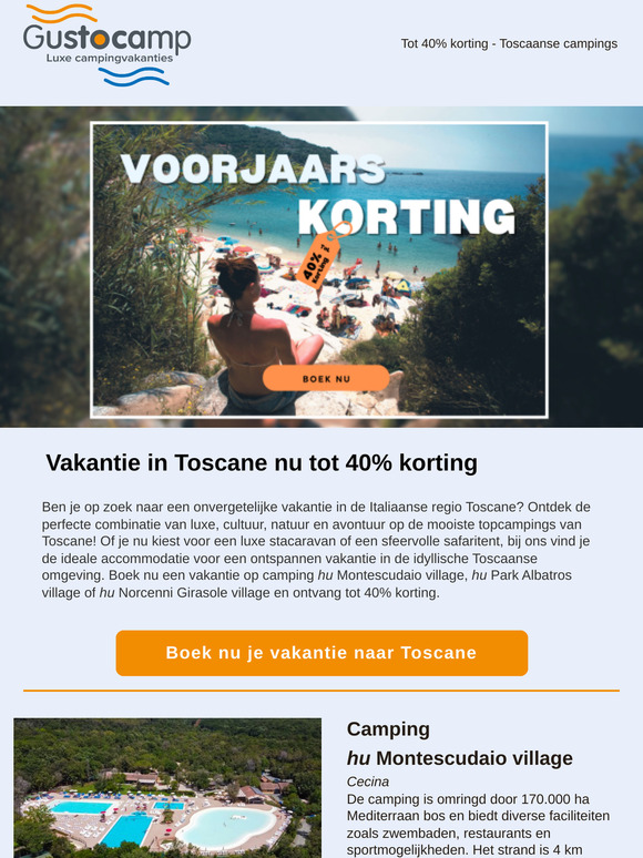 Boek nu en ontvang tot 40% korting