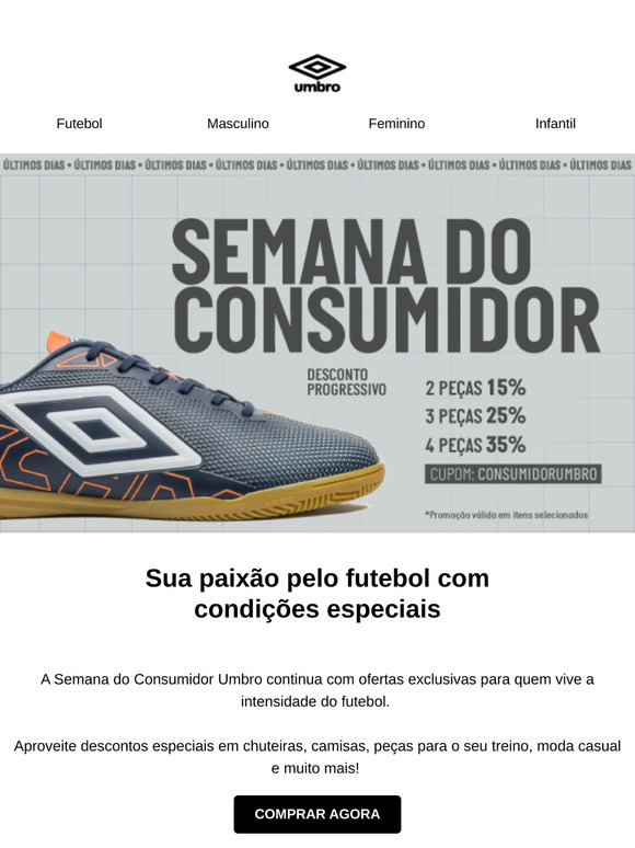 A Semana do Consumidor continua na Umbro