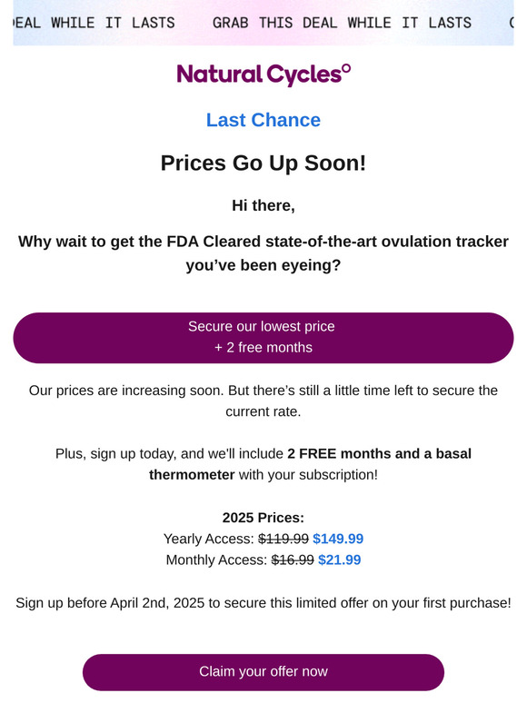 Hurry! Prices are going up—subscribe now & save 34%