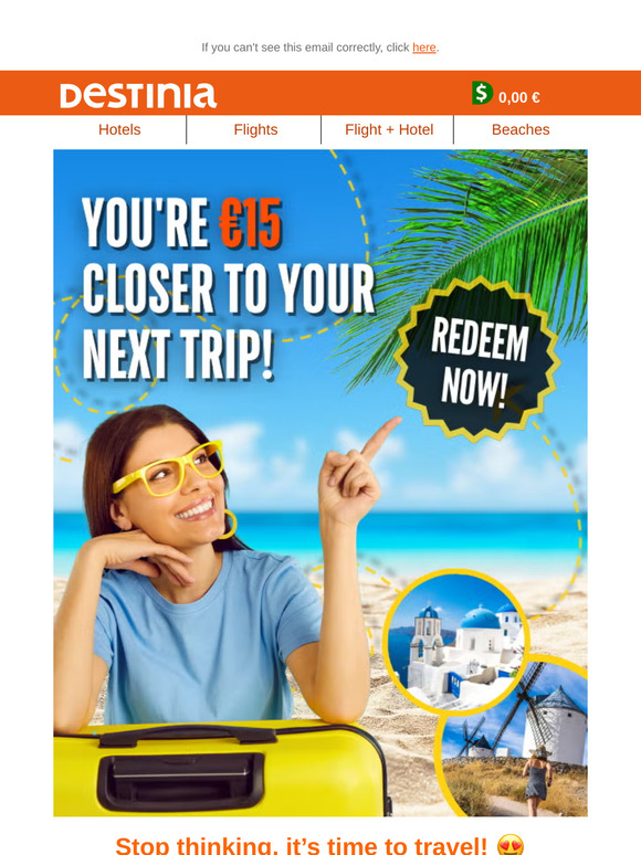 Exclusive for you: €15 discount on your next trip!