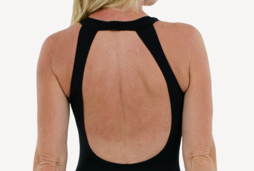 High Neck Colourblock Poly Tank One Piece