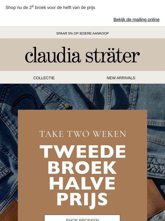 Take Two weken : Tweede broek halve prijs