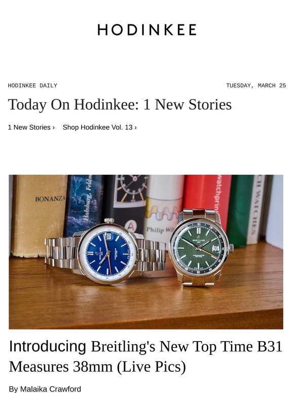 Hodinkee Daily | 03/25/2025