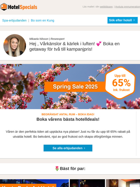 Spara -65% på hotell med våra exklusiva deals!⚡