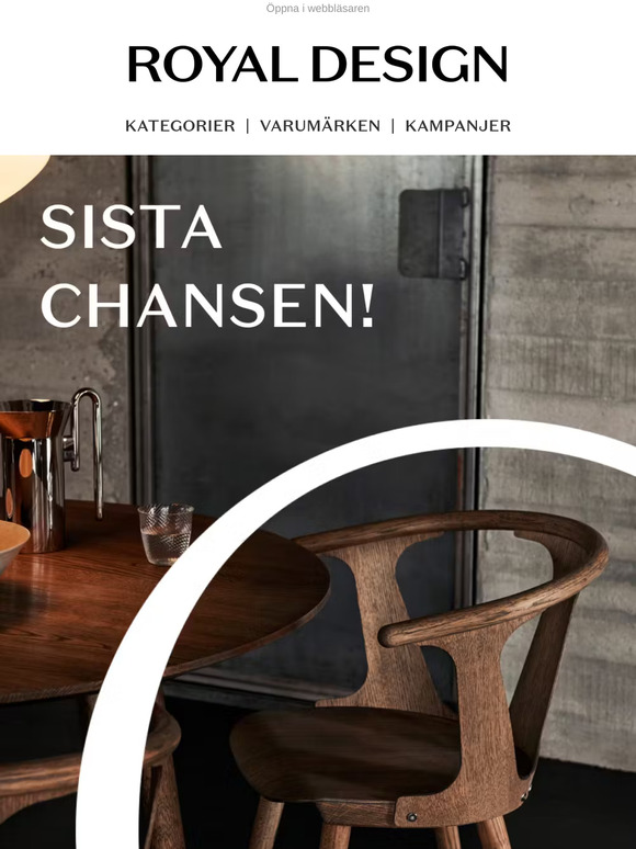 Sista chansen - Upp till 30% på matmöbler & mattor