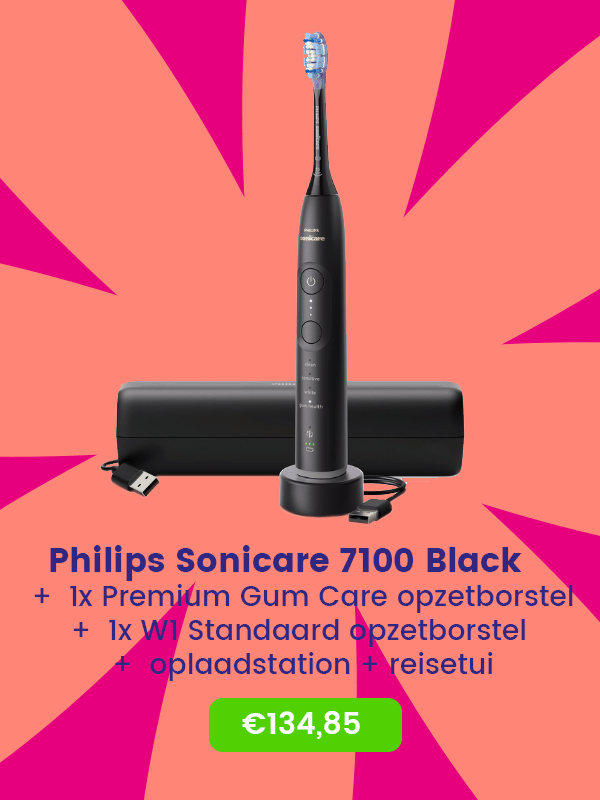 Philips Sonicare + opzetborstel + reisetui + oplaadstation