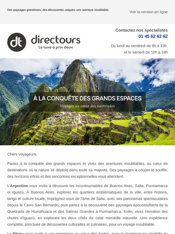 Cap sur des paysages grandioses