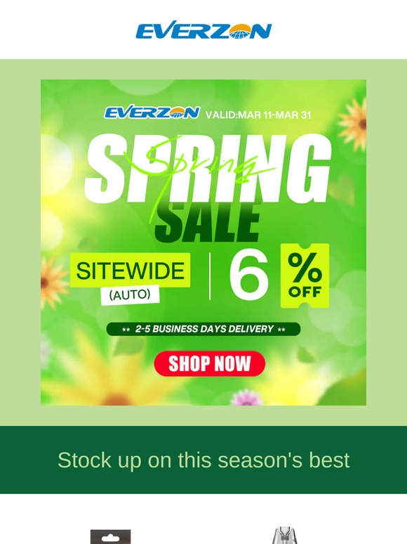 ⏰【Spring Sale Countdown】6% OFF Sitewide - Last Chance! ⏰