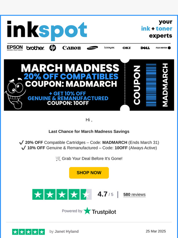 Final week: March Madness