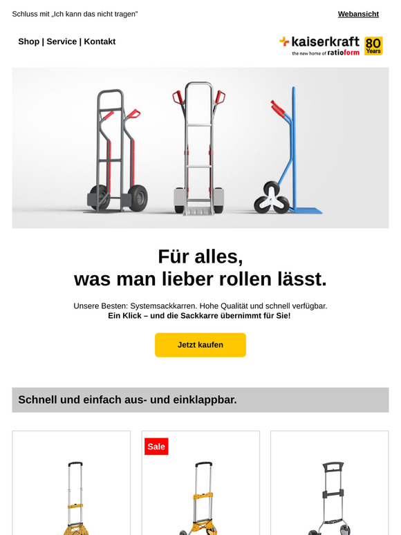 Die Sackkarre übernimmt – leise, stark, zuverlässig
