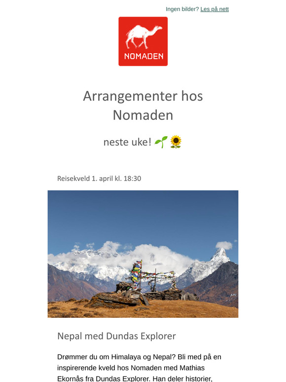 Kommende arrangementer hos Nomaden 😍