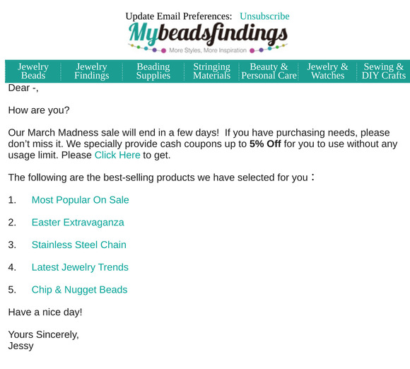 Mybeadsfindings March Trends