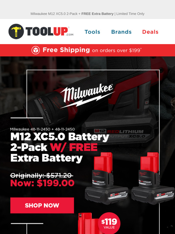 48hr M12 Deal: Milwaukee Battery 3-Pack at 30% Off