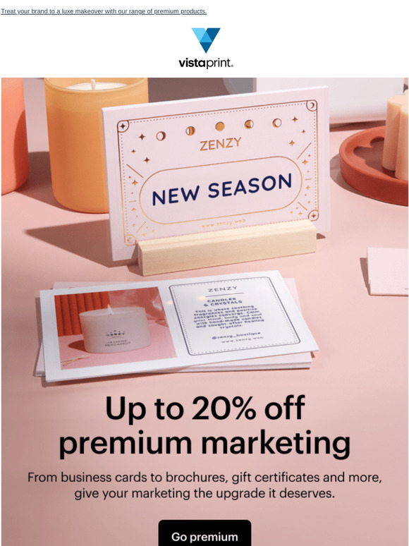 Want 20% off a premium upgrade?