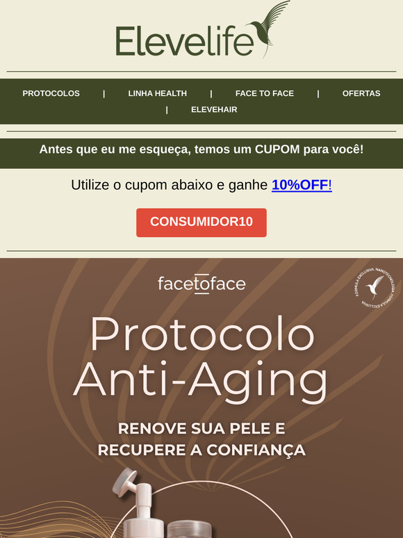 🌟 Renove sua pele com o Protocolo Anti-Aging da Elevelife! Confira!