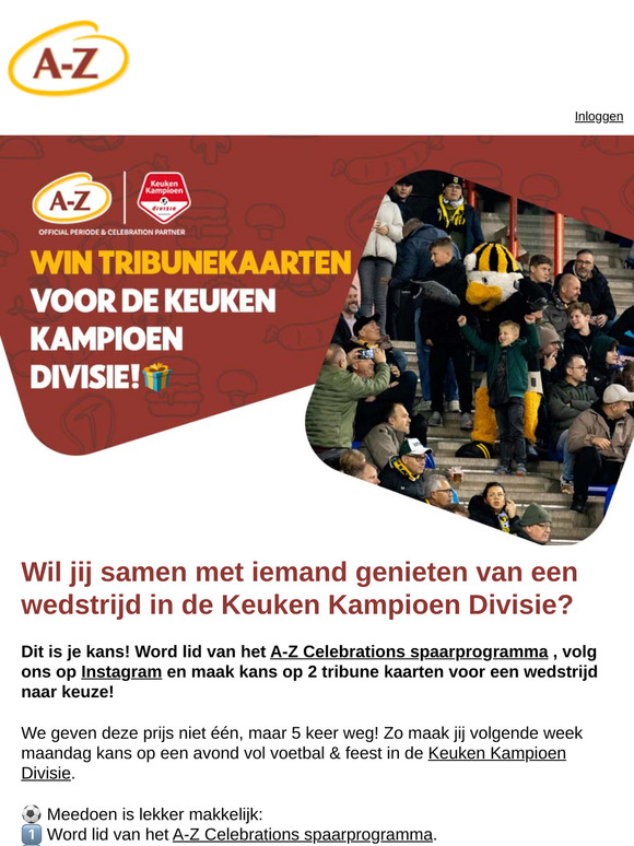 Win tribunekaarten voor de Keuken Kampioen Divisie!⚽