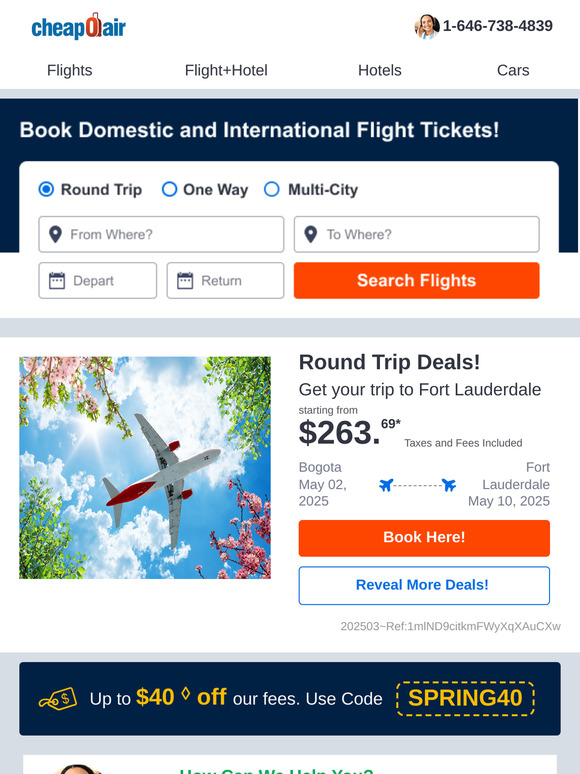 ✈ Round Trip Deals! Fly from $263.69