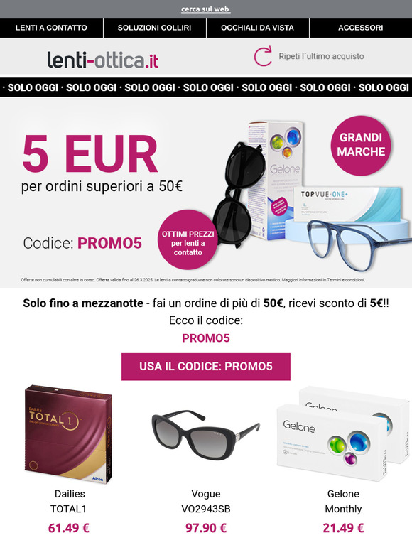 ⏳LAST CALL⏳5€ di sconto per ordini superiori ai 50€