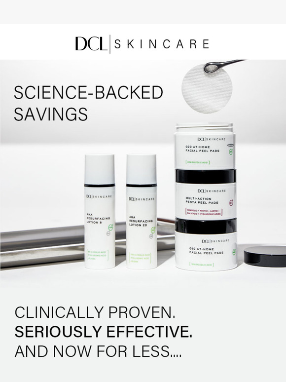 Pick Your Peel 🔬✨ Up to 20% Off DCL Exfoliants