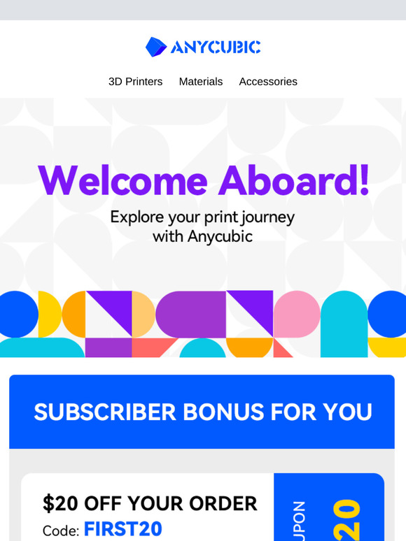Welcome to Anycubic!🎁