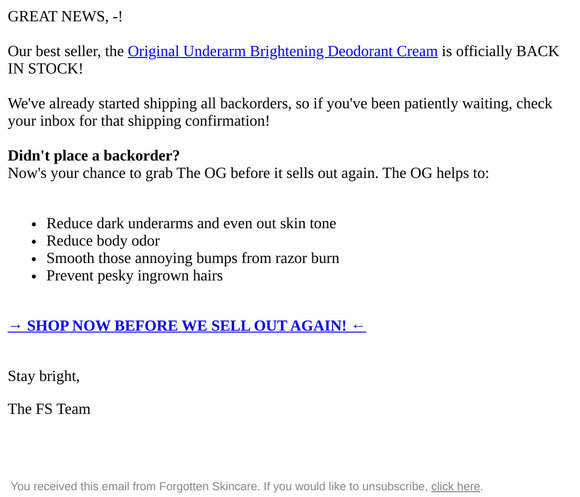 The OG is back in stock!