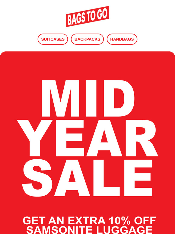 —, EXTRA 10% OFF SAMSONITE!