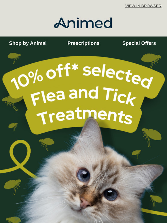 10% off* selected Flea Treatments