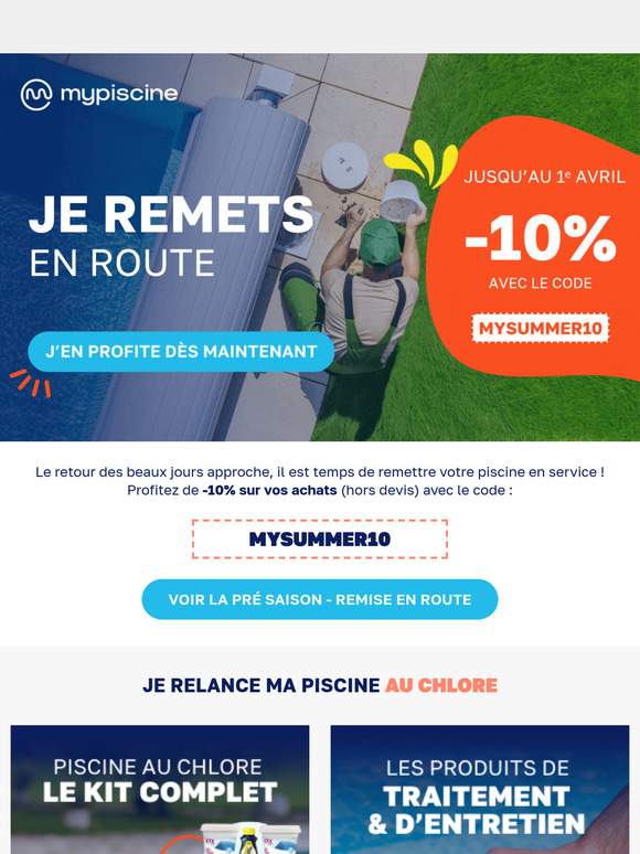 PRÉ SAISON : -10% pour relancer votre piscine 💧