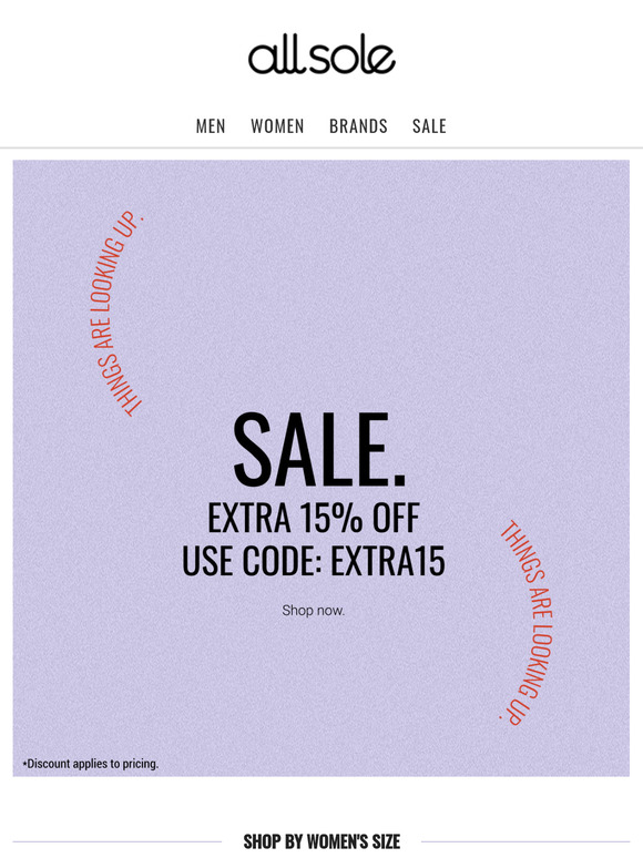 Now live | Extra 15% off