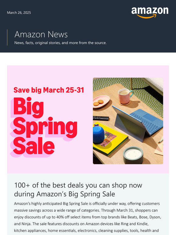 Happening now! Find the best deals during Amazon’s biggest sale of the spring.