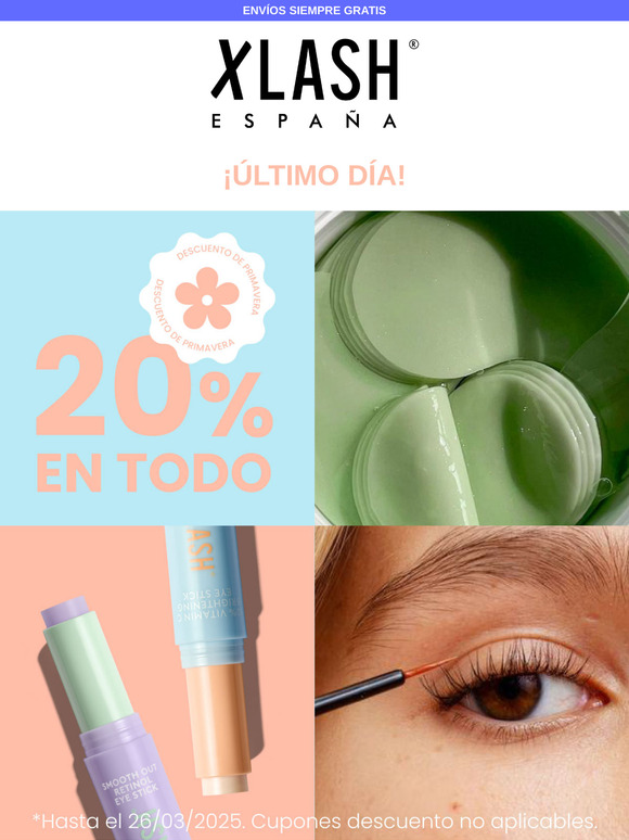 ¡Hoy es el ÚLTIMO DÍA para aprovechar el 🌸20% DTO🌸 en todo!