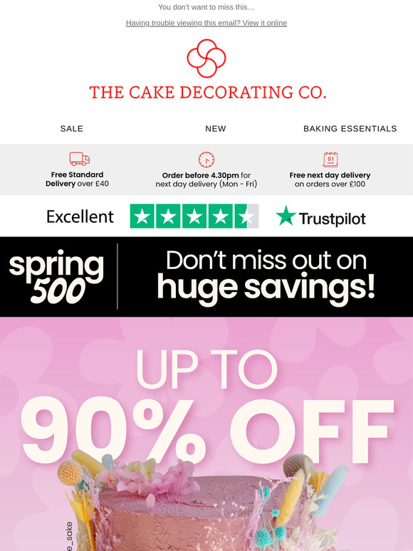 Save up to 90% in our spring sale!!
