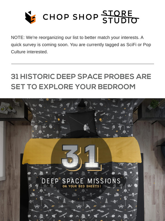 Our Robotic Space Explorers Bed Set Is Now Funding on Kickstarter! | A Quick Note to our SciFi & Fantasy Subscribers