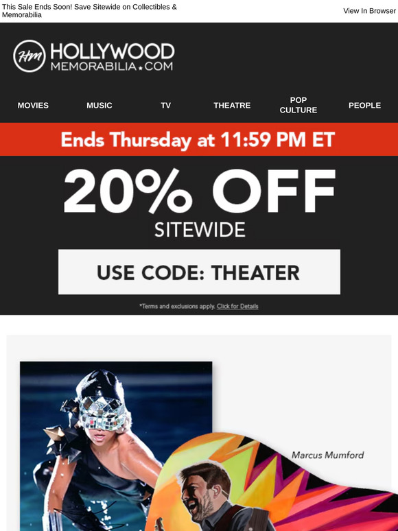 Don't Miss 20% Off! Memorabilia From Musical Legends