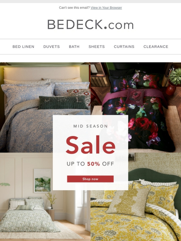 Bed Down With Up to 50% Off!