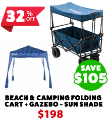 Beach & Camping Folding Cart + Gazebo - Sun Shade