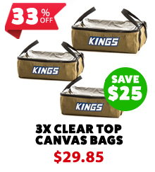 3 x Clear Top Canvas Bag