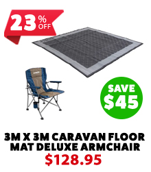 Caravan Floor Mat 3x3m + Deluxe Armchair