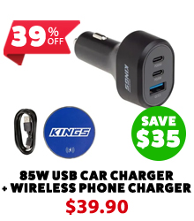 85W USB Car Charger + 15W Wireless Phone Charger
